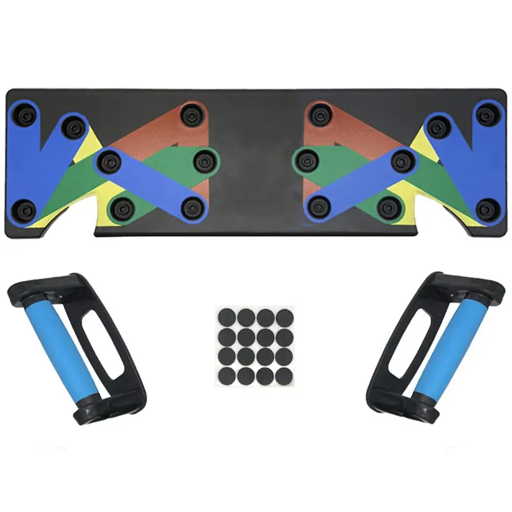 

Push Ups Stands Rack Board 9 In 1 System Men Women Bodybuilding Fitness Workout Biceps Muscle Training Gym Exercise