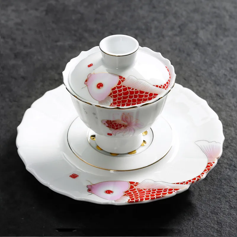 Керамическая Рыба Gaiwan расписанный вручную чайник чайный tureen - Цена: 3 966,33 руб.