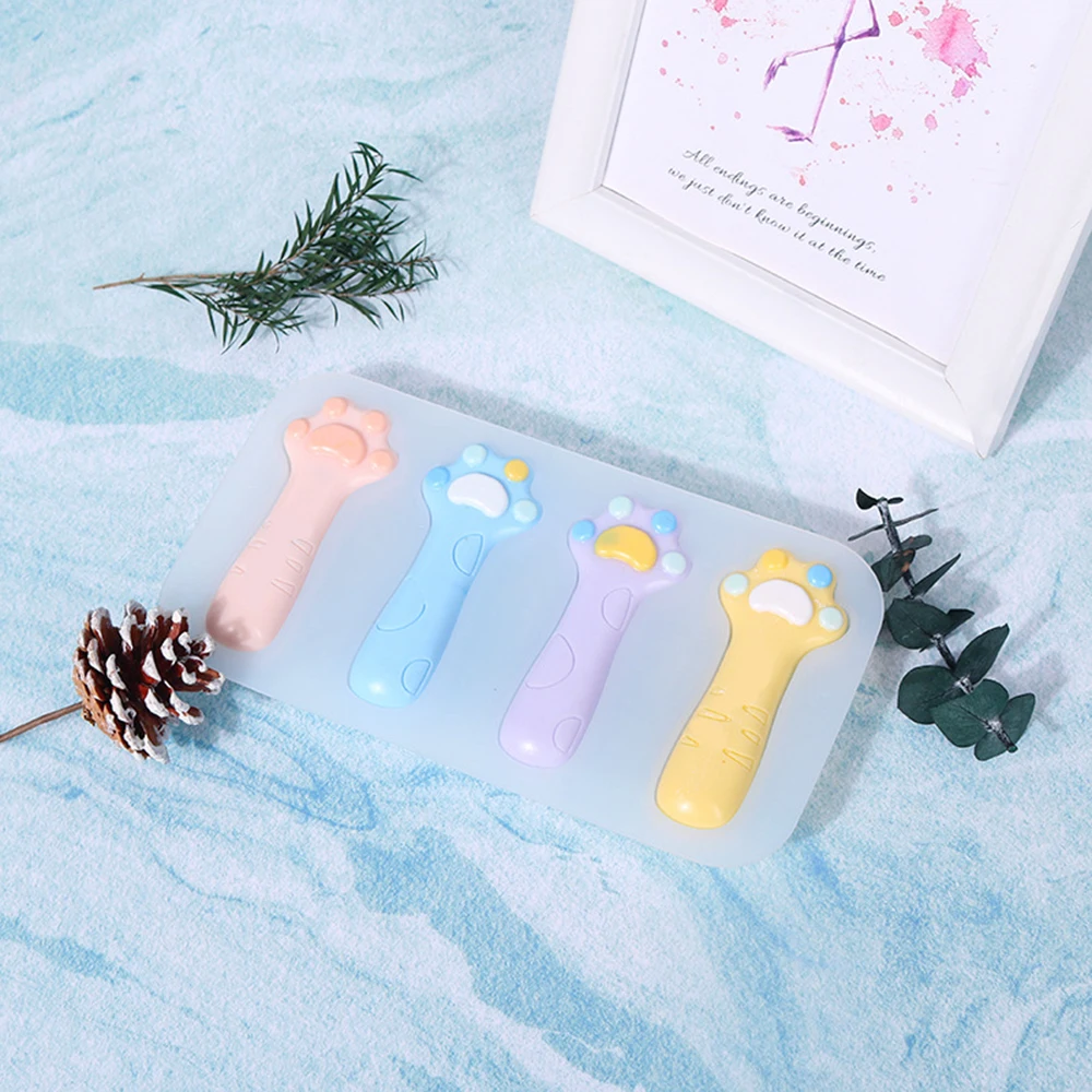 

4 With Cute Cat Claw Sticks DIY Silicone Mold Decoration Epoxy Resin Mold Desk Decoration Handmade Jewelry Tools