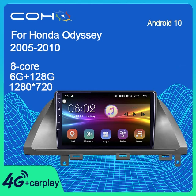 $294.3 COHO For Honda Odyssey 2005-2010 Android 10.0 4G Car Radio Player Navigation GPS Octa Core 6GB+128GB Radio Multimedia