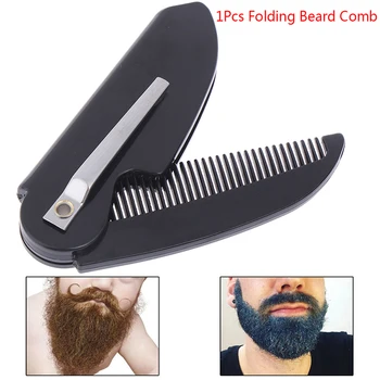 

1PCS Pocket Folding Comb Portable Foldable Beard Comb Foldable Straightening Comb Men's Beard Styling Tool