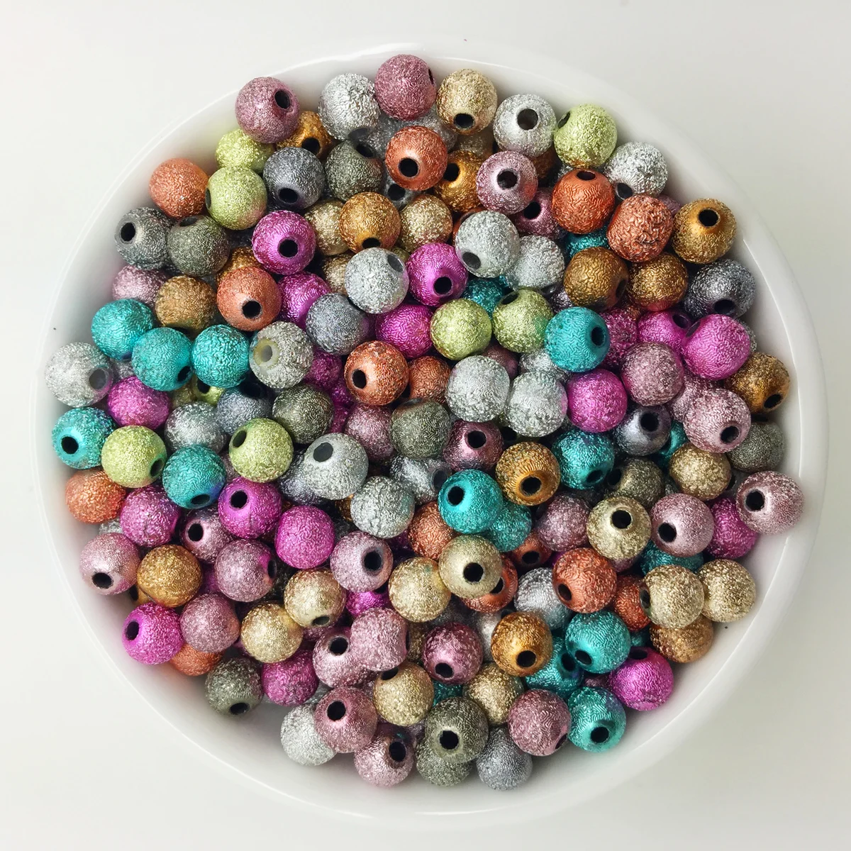 Акриловые бусины с жемчугом круглые россыпью 4/6/8/10 мм для изготовления ювелирных