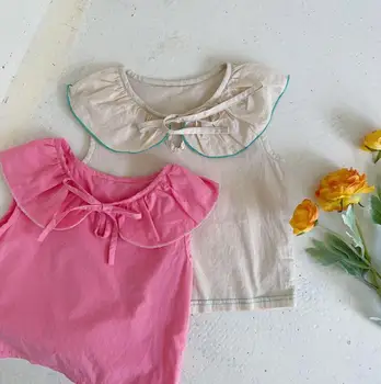 

2020 New Girls Ruffles Shirt Summer Fashion Girls Blouse 1-7 years QH57