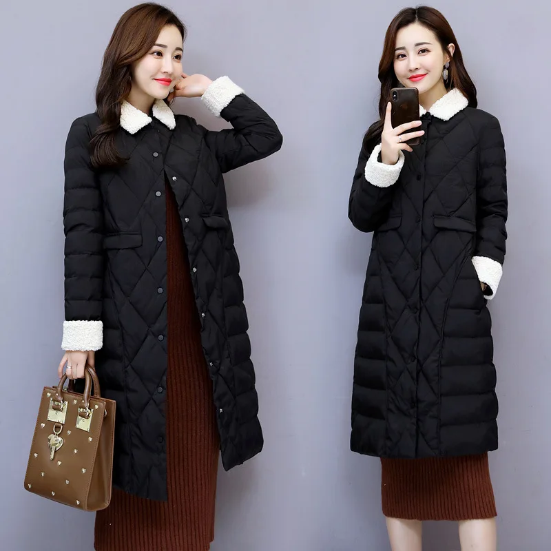 

Cotton-padded Clothes/Cotton Coat Zipper 2018 Winter Long Sleeve Mid-length Fashion Convention Solid Color Casual Fashion