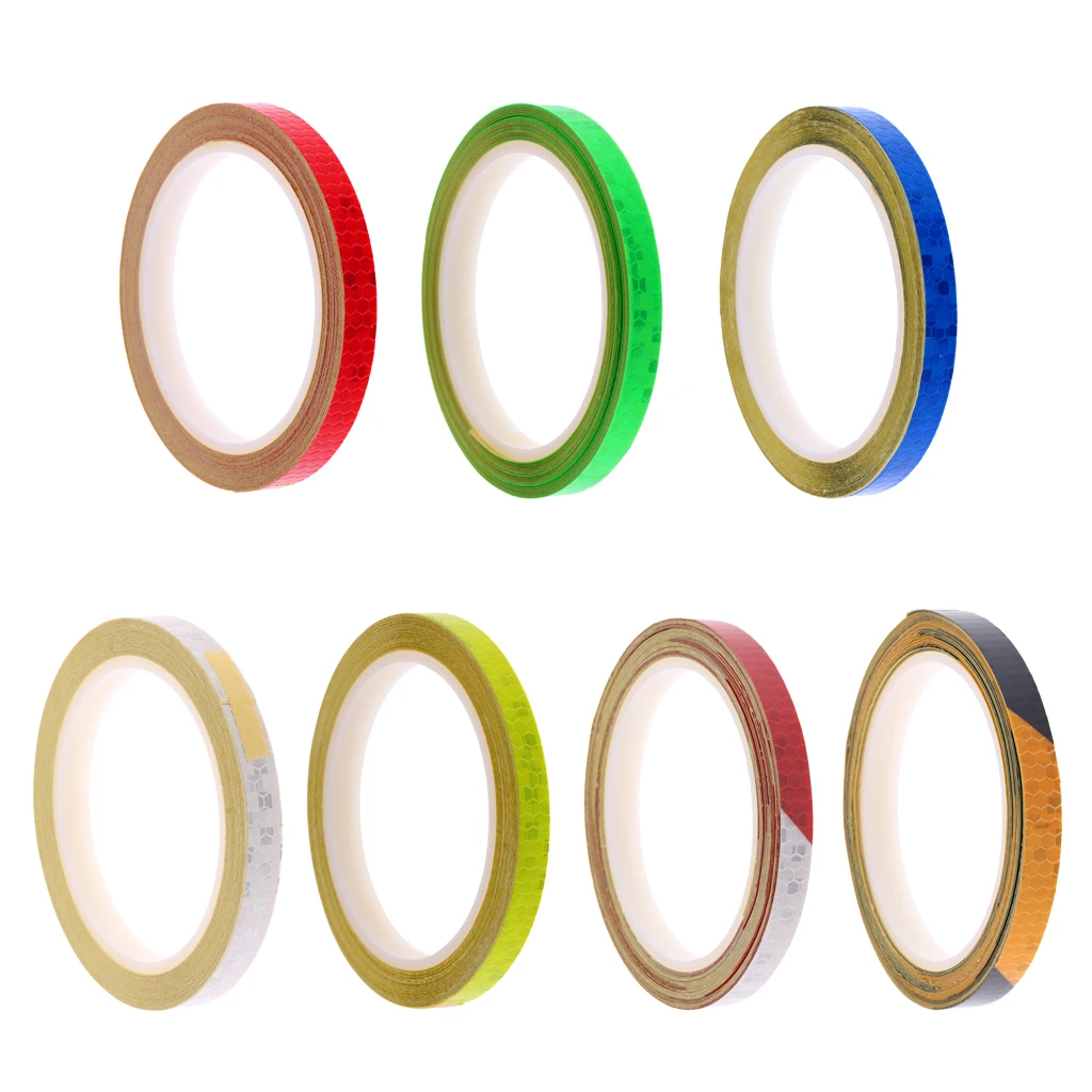 8m Reflective Bike Wheel Rim Stickers Bicycle Cycling MTB Motorcycle Reflector Tape DIY Decals Cycle Bike Bicycle Accessories