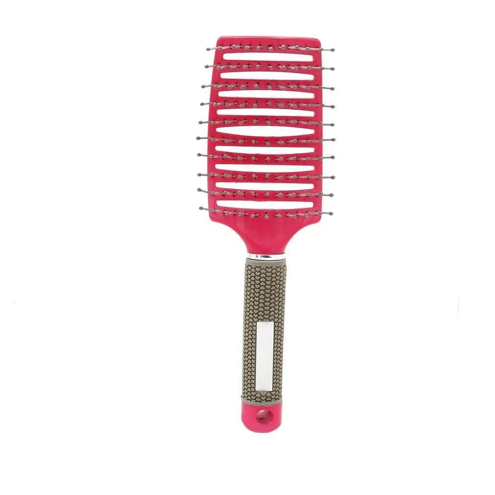 

7 Colors Big Curved Hair Brush Massage Comb Handle Anti-Slip Style Tangle Hair Comb For Any Hairstyle Plastic Products Comb