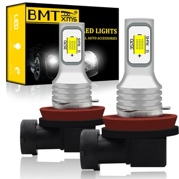 

BMTxms 2Pcs H8 H11 H9 LED Car Lights Vehicle Front Fog Lamp Low Beam DRL For BMW Audi Mercedes VW Toyota Honda Lada Subaru