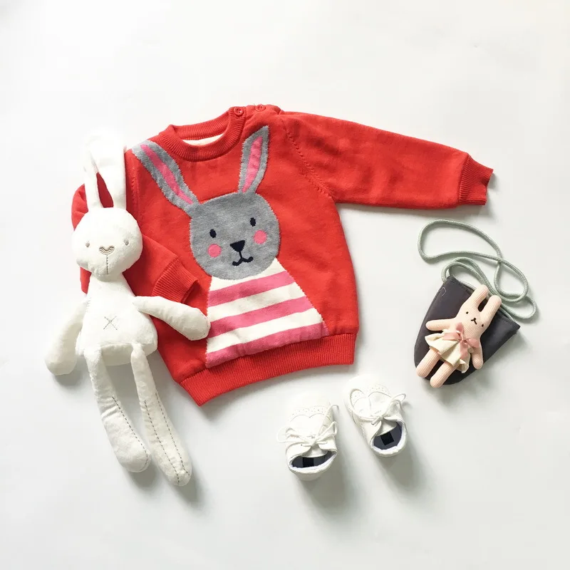 

Tonytaobaby New Winter Clothes Girls Children's Wear New Year's Christmas Red Rabbit Thick Sweater Toddler Girl Winter Clothes
