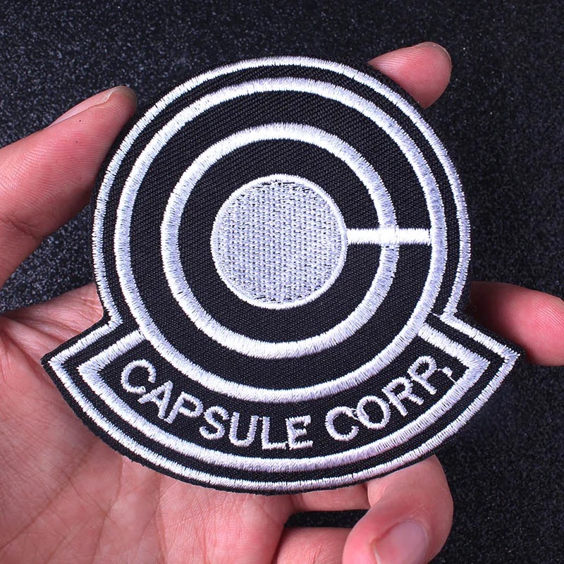 

Nicediy Dragon Ball Patch Capsule Corp Anime Iron on Patches For Clothes Applique Cosplay Embroidered for clothing DIY Backpack