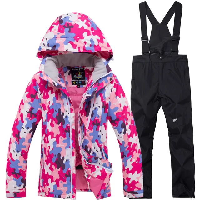 US $71.16 Winter Children Snowboard Suit Fishing Jerseys Waterproof Ski Suit Kids Coats Snowsuit Girls Boy Ou