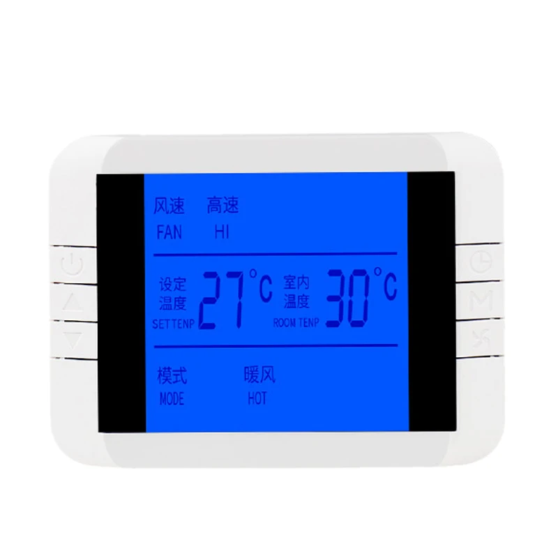 

Air-Conditioning LCD Screen Thermostat Fan Thermoregulator Temperature Intelligent Control Thermometer Switch Panel