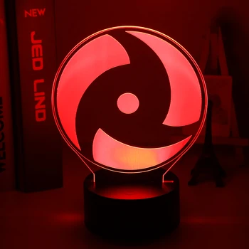 

Japanese Anime Naruto Mangekyo Sharingan Naka Led Night Light Study Room Decoration Kids Child Birthday Gift 3d Illusion Lamp