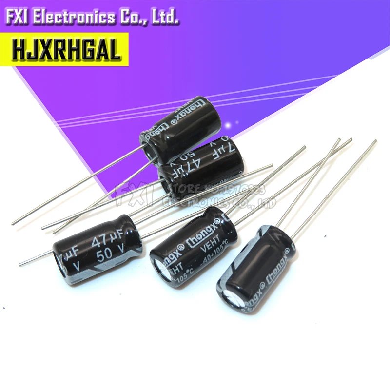 10 шт. 50v47uf 47uf50v 6*12 с алюминиевой крышкой 50В 47 (Европа) мкФ 6x12 электролитический ca