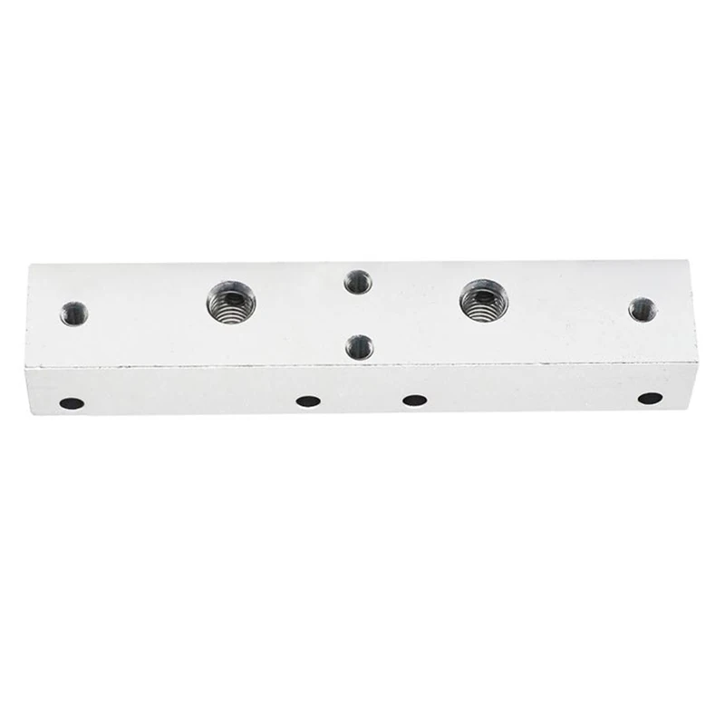 3 Pcspack 3D Printer parts dual extruder bar throat fixation block MK8 aluminum double extruder nozzle throat plate (1)