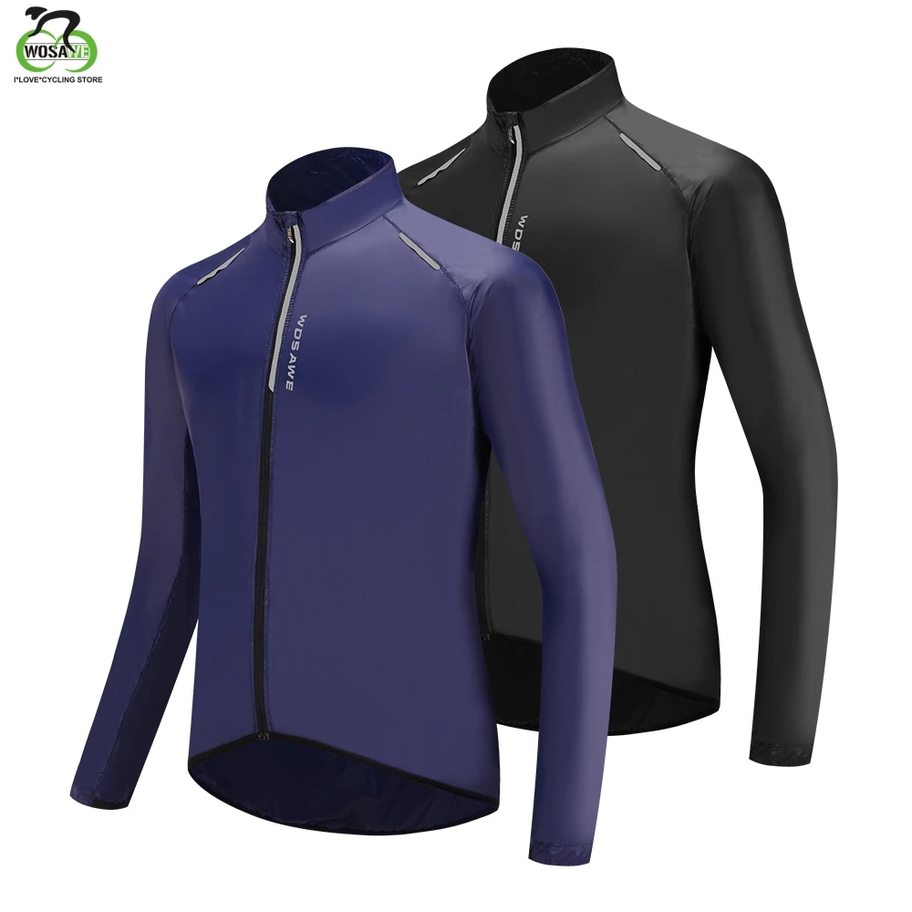 

WOSAWE Ultralight Reflective Men's Cycling Jacket Water Repellent Windproof Road Mountain Bike MTB Jackets Bicycle Windbreaker