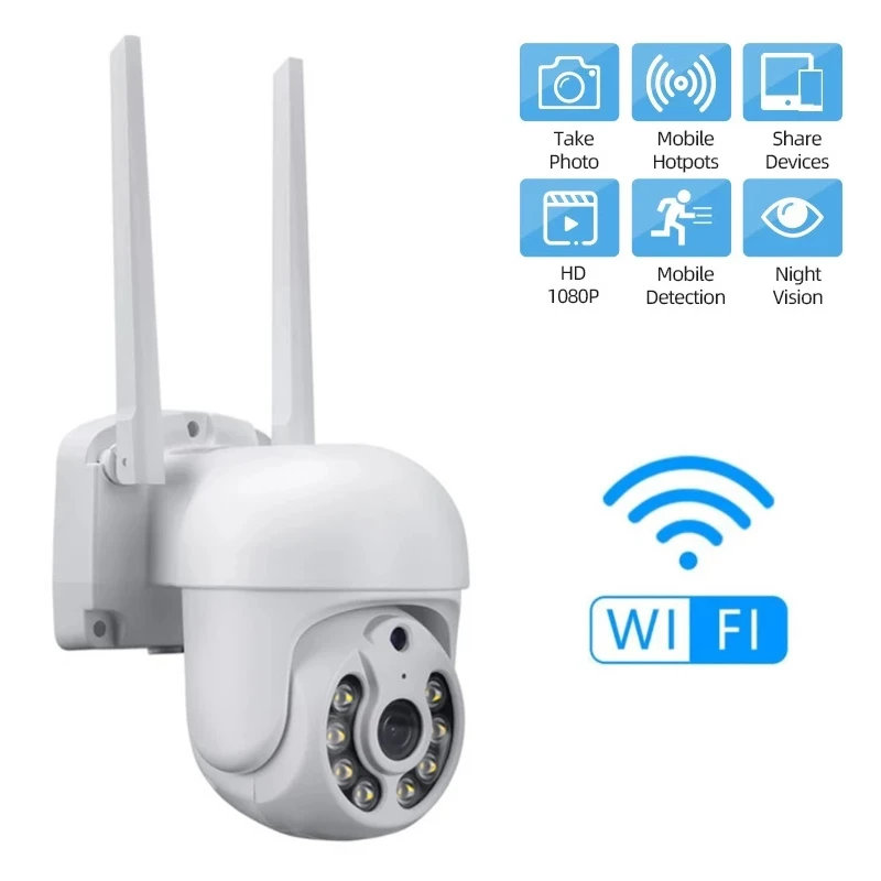 1080P WIFI IP Camera Outdoor Night Vision PTZ Cam Wireless Security