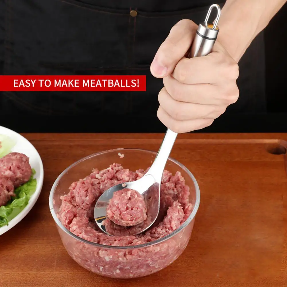 Нержавеющая сталь антипригарный Meatball клип DIY приспособление для приготовления мяса рыбы плесень ложка кухонный гаджет