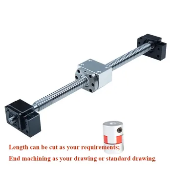

CNC ball screw nut 20mm SFU2005 screw 850mm/900mm/950mmBKBF15 end machining + ball screw nut 2005 + supporter + coupling