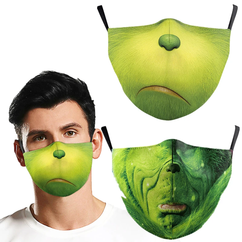 

How the Grinch Stole Christmas Face Mask Cosplay Adult Dustproof Masks