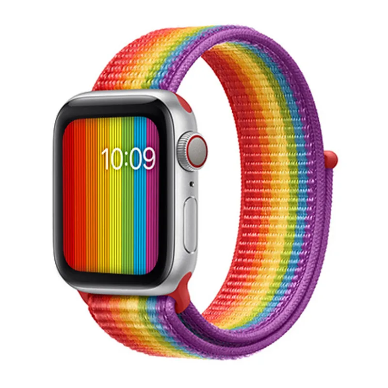 Спортивный дышащий нейлоновый ремешок для часов Apple Watch серии 1 2 3 4 ремешок 42 мм 38 мм модный ремешок для часов