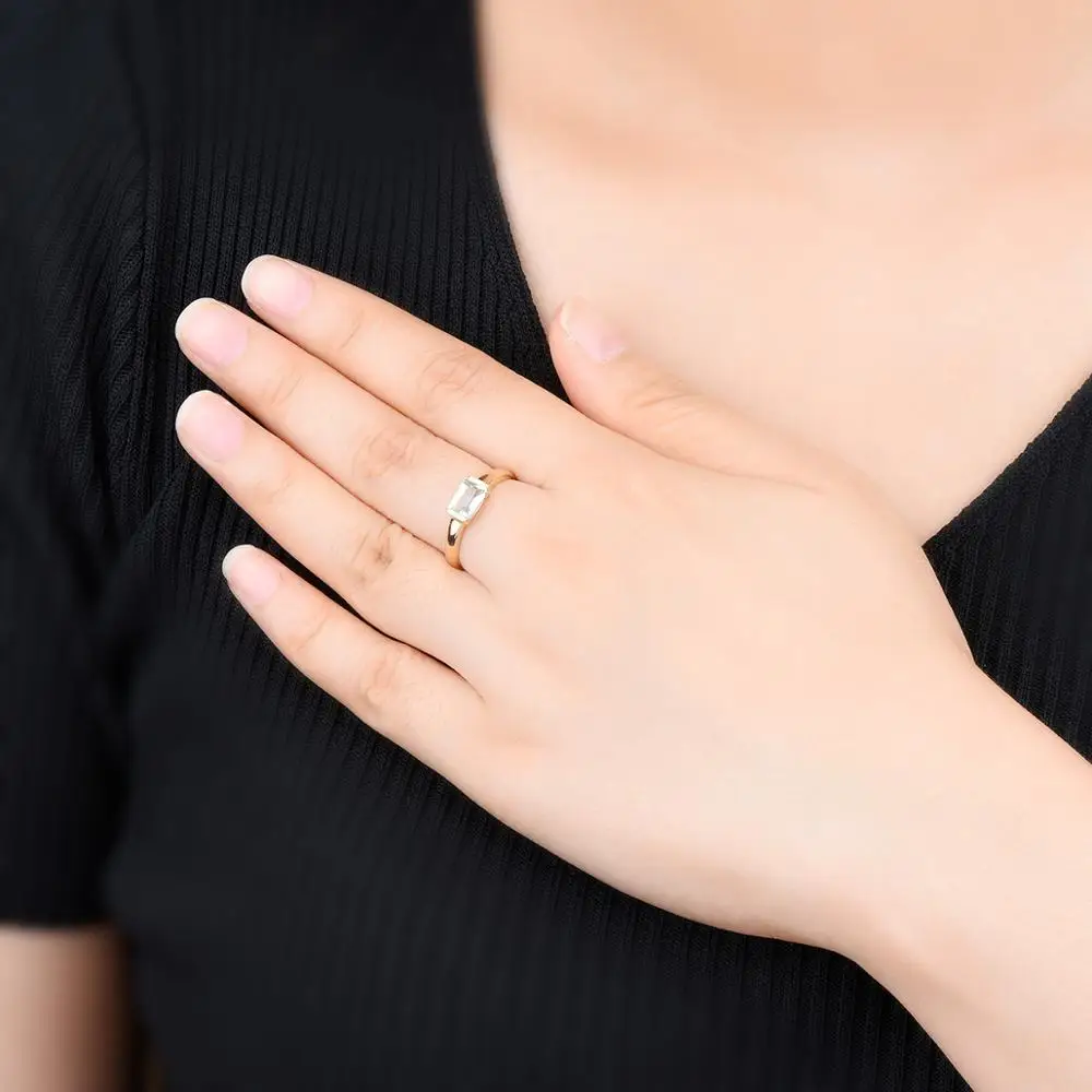 Hutang 9K массивная, желтая, Золотая обручальное кольцо 0.8ct натуральные аквамариновые кольца изысканные свадебные драгоценные камни ювелирные изделия для женщин подарок