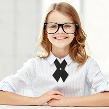 Регулируемый галстук-крест-накрест для мальчиков и девочек, школьная форма, галстук-бабочка с крестиком
