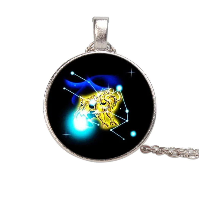 12 знаки ожерелья зодиака стеклянная купольная подвеска созвездия модные