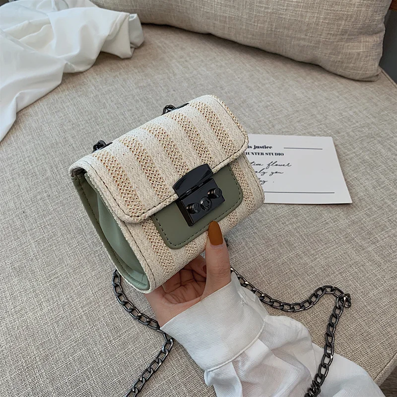 

Chain bag women bag 2020 new popular wild shoulder messenger bag fashion foreign canvas bag