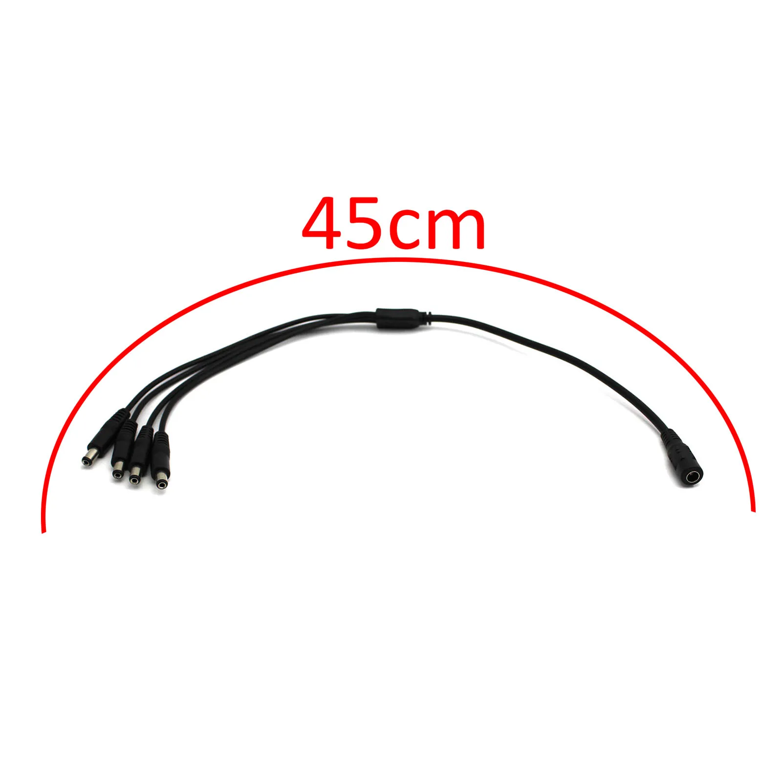 CCTV камера Черный DC распределительный кабель plug one minute четыре адаптера