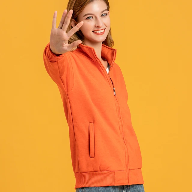 고품질 지퍼 캐주얼 재킷, 회사 남자와 여자의 수 놓은 유니폼