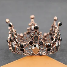 Горячая Распродажа, ретро диадемы на день рождения и Детские короны, свадебные диадемы, вечерние диадемы, хрустальные стразы мини-корона