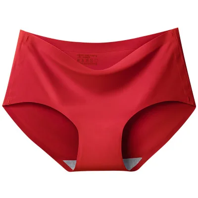 BZEL Women Seamless Underwear Large Size Panties Silk Satin Lingerie Breathable Comfort Briefs Hot Sale Skin-Friendly Underpants black panties Panties