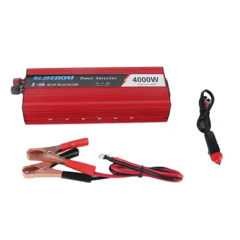 

4000W Car Inverter DC12V To 110V Power Inverter Dual USB Ports High Conversion Aluminum Alloy Housing Transformer