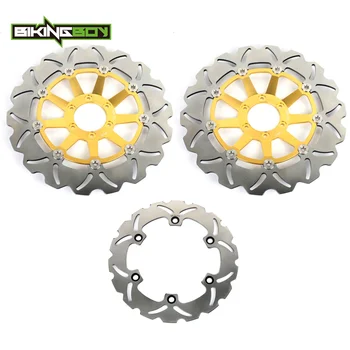 

BIKINGBOY For HONDA CBR 1100 XX CBR1100XX Blackbird SC35 1997 1998 97 98Wavy Round Front Rear Brake Discs Disks Rotors