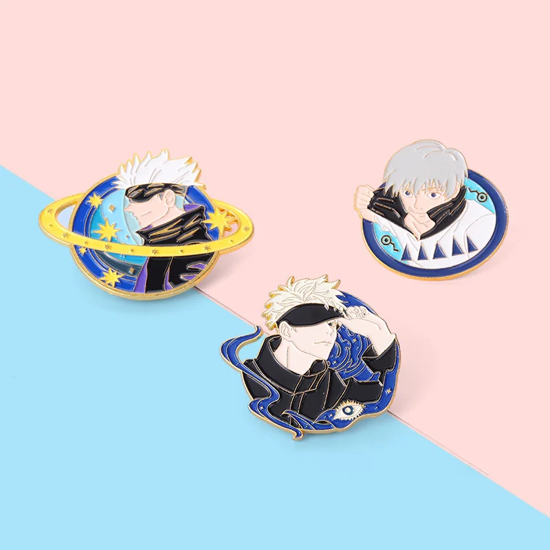 Hot-blooded Enamel Pins Brooch Fushiguro Megumi Gojo Satoru Sukuna Yuji  Itadori Lapel Pin Manga Comics Anime Badge Jewelry Gift