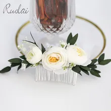Богемный свадебный гребень для волос, головной убор для девочек, головной убор с цветами, свадебный головной убор ручной работы, свадебные украшения, аксессуары для волос для женщин
