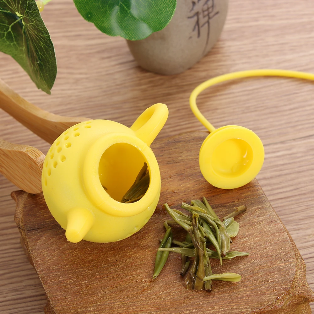 

2019 1PC NEW Silicone Tea Bag Leaf Filter Diffuser Teapot-Shape Tea Infuser Strainer Kitchen Gadget Teaware Tea Tools Supplies