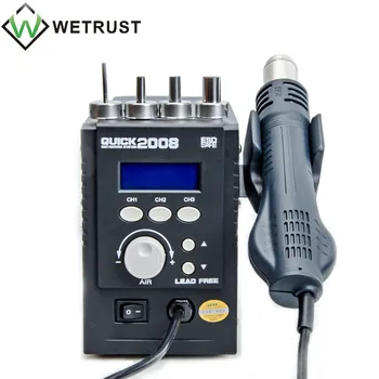

Original QUICK 2008 ESD Digital Display Heat Gun Welding Rework Soldering Station For iPhone Samsung Mainboard BGA Maintenance