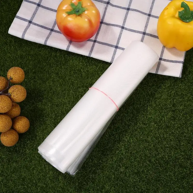 100pcs/set Vacuum Food Sealer Bags Non-toxicity Wide Scope of ApplicationRoll Storage Bag for Kitchen Packaging Sealer Bags