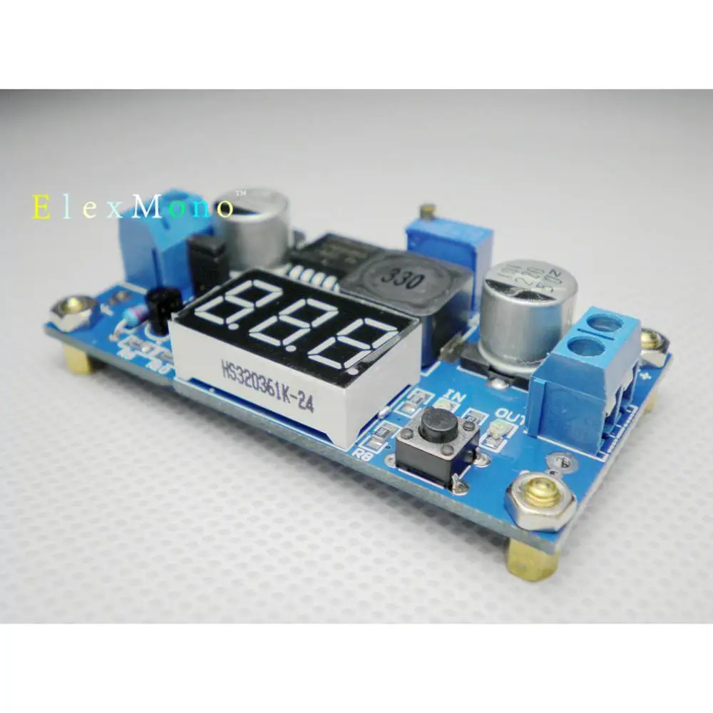 

DC-DC BUCK 4-40V to 1.25-37V Voltage Converter Step-Down Module * LED Voltmeter * with Heat Sink