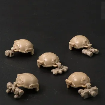 

5PCS/Lots Special Forces Helmet Military Swat Police Gun Weapons Army Brick For City DIY building blocks minToys for Childrens