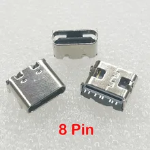 

100PCS USB 3.1 Type C Connector Female Socket Power Port 8P Interface Charging Dock Socket 8 Pins SMT USB-C Receptacle Jack