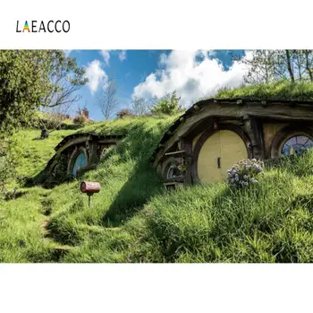 

Laeacco Home Decor Landscape Grassland Blue Sky Photography Backgrounds Customize Photographic Backdrops Props For Photo Studio