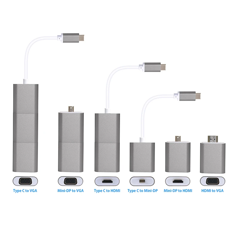 JCKEL USB C концентратор HD 4K 60Hz Тип к DP HDMI VGA три этапа Сплит для ТВ ноутбука PS4 проектор