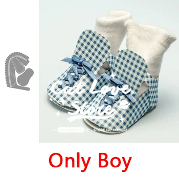 Only Boy Shoes 3D мальчик девочка детская обувь Металлические Вырубные штампы трафареты для бумажные карточки для скрапбукинга декоративное ремесло штампы тиснение вырубки новые - Цвет: Only Boy Shoes