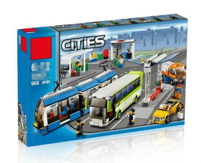 

Blocks the Compatible Legoings City Public Transport Station Set Toys Building Bricks Bus Train Car Christmas gift for boy bith