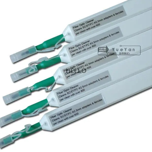 

5 Pcs 2.5mm One-Click Optic Fiber Cleaners SC,ST,FC Adapters Pen 800 Cleans