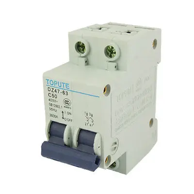 

50A Rated Current Double Pole MCB Mini Circuit Breaker 2 MCB
