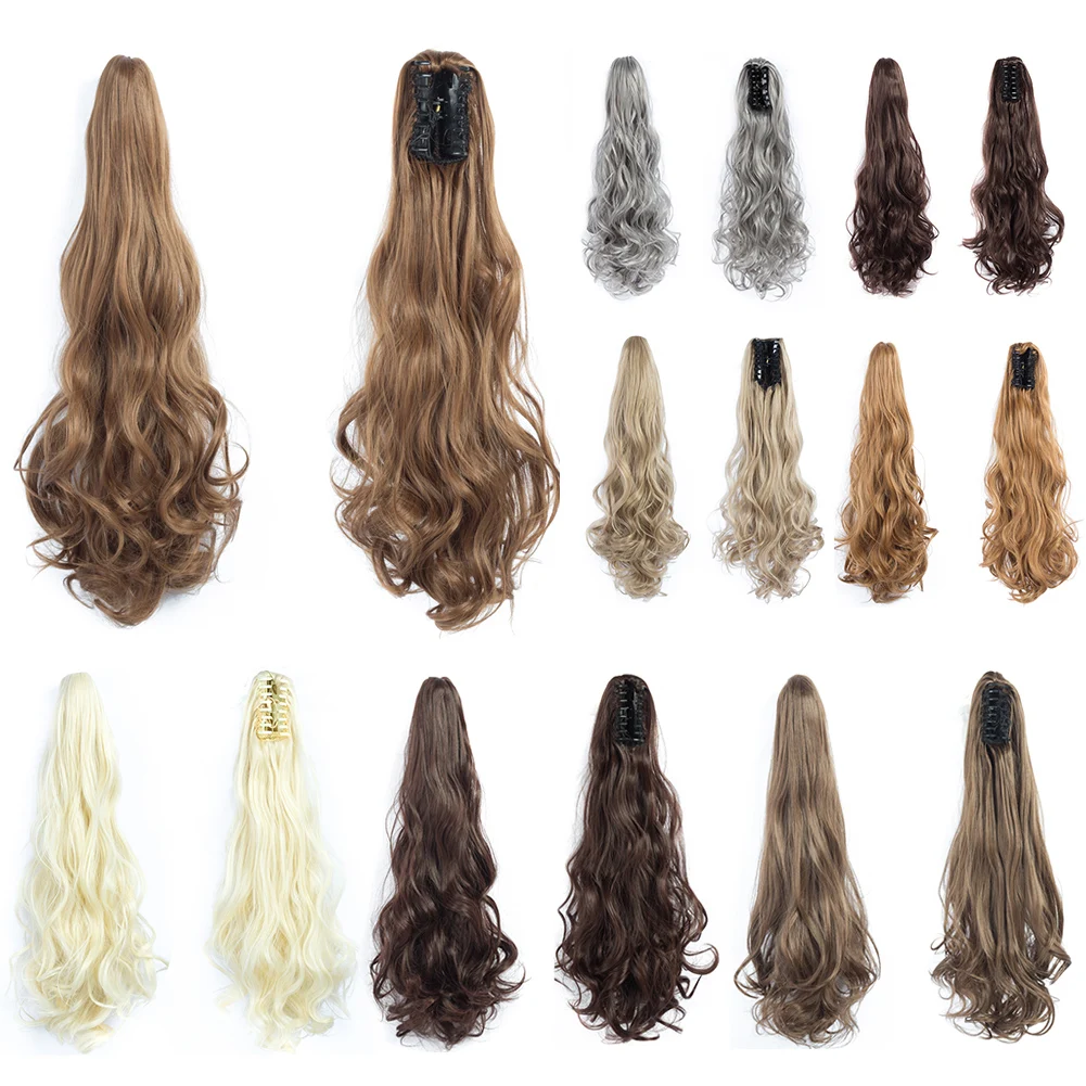 Парики на День святого Валентина 22 дюйма волнистые когти в стиле конского хвоста