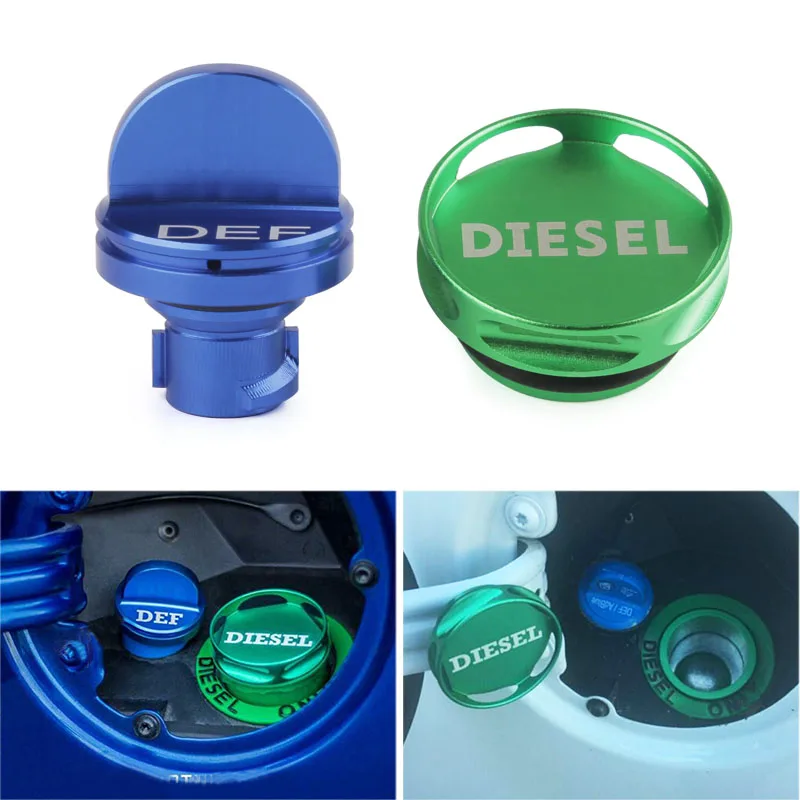 

DEF and DIESEL Diesel Fuel Cap Automotive Replacement Fuel Tank Cap Aluminum alloy For 2013-2018 Dodge RAM TRUCK 1500 2500 3500